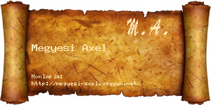 Megyesi Axel névjegykártya
